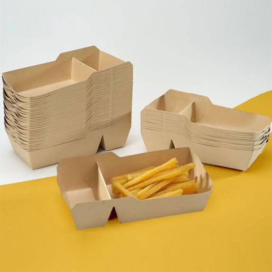 Double Compartment Food Tray